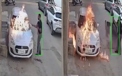 Người đàn ông tưới xăng đốt xe của hàng xóm vì lý do bất ngờ