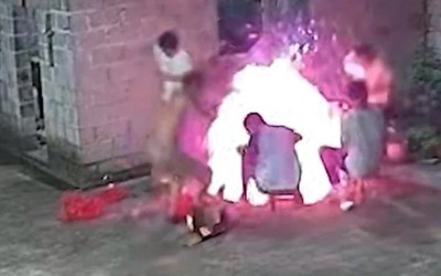 Đang nướng thịt, cả gia đình tháo chạy vì cảnh tượng trước mắt