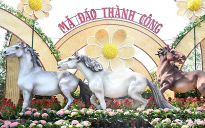 Linh vật ngựa xuống phố, sắc xuân rộn ràng khắp Đồng Nai