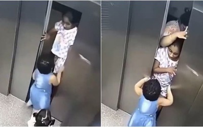 Phản ứng cực thông minh, bé gái cứu 2 em nhỏ khỏi thang máy bị hỏng