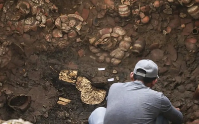 Phát hiện ngôi mộ cổ chứa đầy "kho báu" bằng vàng