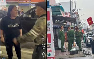 Xích mích, một người phụ nữ khoá bánh xe ô tô vào xe máy ở Hải Phòng