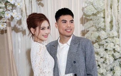 Ảnh cưới cực thơ của MC Huyền Trang Mù Tạt và tiền vệ Phạm Đức Huy
