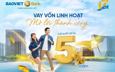 BAOVIET Bank cho vay ưu đãi với lãi suất từ 5%/năm