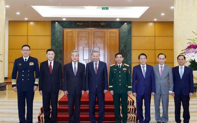 Tổng Bí thư Tô Lâm tiếp 3 Bộ trưởng Ngoại giao, Quốc phòng, Công an Trung Quốc