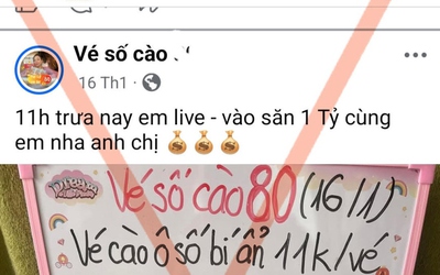 Chơi xổ số cào online, người phụ nữ bị lừa hơn 100 triệu đồng