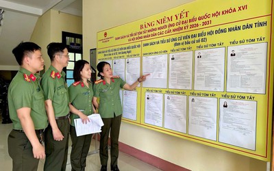 Công an Quảng Ngãi siết chặt an ninh trật tự, bảo đảm an toàn cho ngày bầu cử