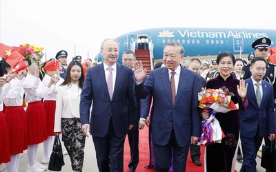 Tổng Bí thư, Chủ tịch nước Tô Lâm đến Bắc Kinh, bắt đầu chuyến thăm Trung Quốc