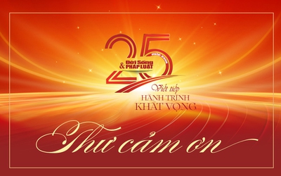 Thư cảm ơn của Tổng Biên tập tạp chí Đời sống và Pháp luật