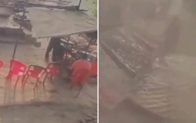 Xe tải chở vật liệu đâm vào cửa hàng ven đường, 4 người thương vong