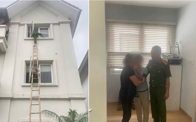 Mâu thuẫn với gia đình, cháu bé 14 tuổi định trèo ra ban công căn biệt thự 3 tầng