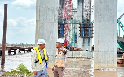Tăng tốc thi công cầu Đại Ngãi, quyết tâm thông xe dịp 30/4