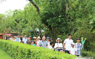 Hàng vạn người từ mọi miền Tổ quốc về thăm Làng Sen quê Bác