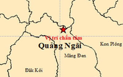 Liên tiếp 6 trận động đất ở Quảng Ngãi trong ngày 11/5