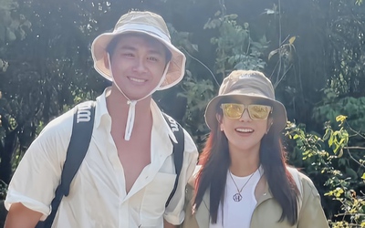 Cựu người mẫu Diệp Lâm Anh và bạn trai kém 11 tuổi "tình tứ" giữa ngày hè
