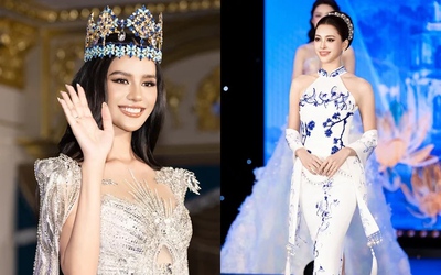 Hoa hậu Tiểu Vy “đọ sắc” cùng Hoa hậu Thế giới Opal Suchata Chuangsri