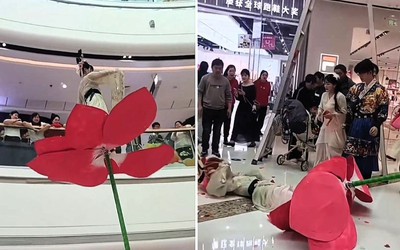 Nữ nghệ sĩ xiếc ngã từ độ cao 3m khi đang biểu diễn, khán giả hoảng sợ la hét