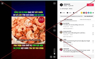 Sự thật về thông tin "tôm khô làm bằng cao su non"