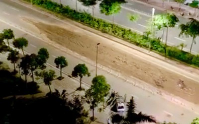 Xử phạt tài xế làm rơi bùn đất trên đường Võ Chí Công