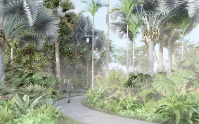 Lộ diện hình hài "khu rừng nhiệt đới" nhân tạo bên dòng sông Hương