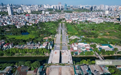 Toàn cảnh tuyến đường 10 làn xe ở Hà Nội sau khi gỡ vướng giải phóng mặt bằng