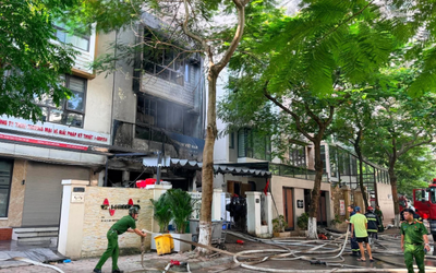 Cháy nhà liền kề ở Khu đô thị Phùng Khoang, Hà Nội