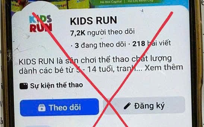 Cảnh báo thủ đoạn giả mạo giải chạy trẻ em để lừa đảo