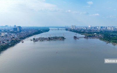 Tiến độ xây dựng loạt cây cầu vượt sông Hồng