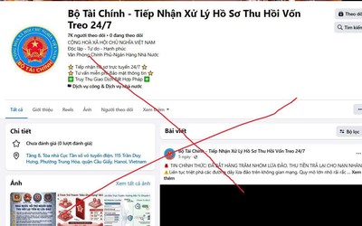 Cảnh báo giả mạo trang Facebook của Bộ Tài chính để lừa đảo