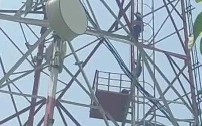 Người phụ nữ leo lên cột điện cao thế 15 mét đòi tự tử và lý do bất ngờ