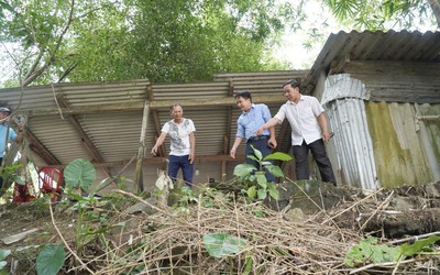 Sống thấp thỏm bên những điểm sạt lở ven sông Trà Khúc