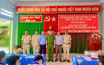 Trang bị kỹ năng lái xe mô tô, xe gắn máy an toàn cho học sinh và lực lượng chức năng ở thôn làng