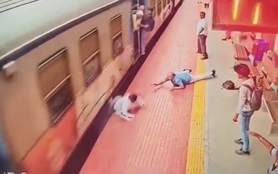 Người đàn ông bị đoàn tàu kéo lê 50 mét và cái kết