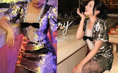 Đón tuổi mới Phương Mỹ Chi ngày càng gợi cảm, mang tất lưới khoe chân thon dài