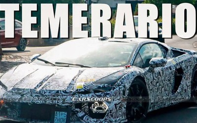 Siêu xe thay thế Lamborghini Huracan chạy thử trong lớp ngụy trang