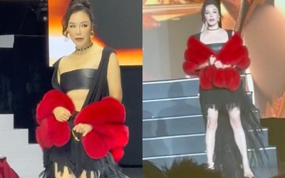 Hồ Quỳnh Hương U50 lần đầu catwalk đã làm vedette, ngang hàng á hậu