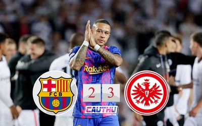 Frankfurt kéo sập Nou Camp, Barca tan mộng vô địch Europa League