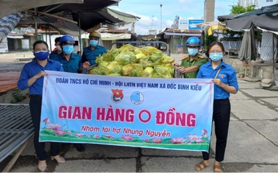 Đồng Tháp: Gian hàng 0 đồng giúp người dân gặp khó ấm lòng giữa dịch Covid-19