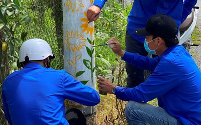 Vĩnh Long: 200 “cột điện nở hoa” dọc tuyến đường dài 10km