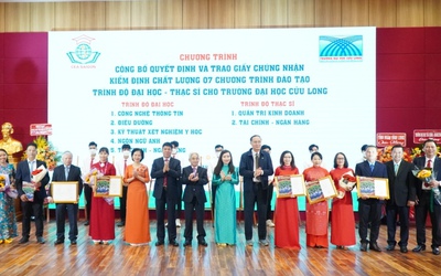 Trường Đại học Cửu Long nhận quyết định đạt chuẩn chất lượng giáo dục