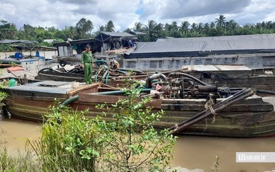 Khai thác cát trái phép, một công ty bị phạt gần 130 triệu đồng