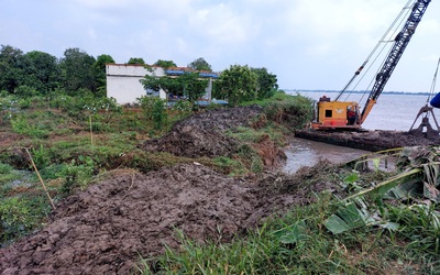 Vĩnh Long: Cồn Thanh Long bất ngờ sạt lở, ảnh hưởng tới hơn 17ha cây ăn trái