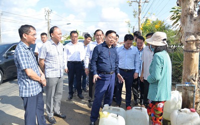 Phó Thủ tướng Trần Hồng Hà làm việc về công tác phòng, chống hạn, mặn tại ĐBSCL