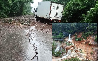 Sạt lở trên đường từ Lào về Việt Nam: Nhiều phương tiện bị vùi lấp