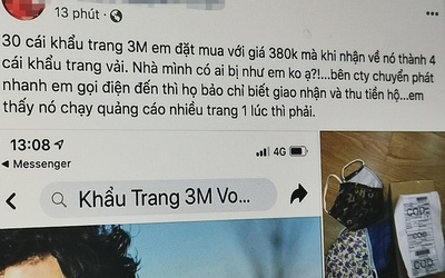 Mua khẩu trang xịn trên Facebook tá hỏa nhận... lá khô