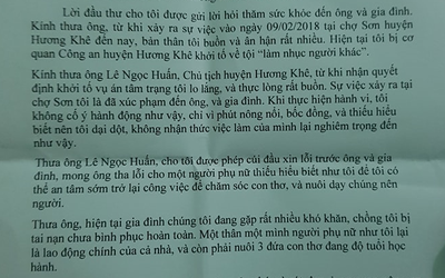 Vụ hắt tiết lợn ở chợ: Cầu xin Chủ tịch huyện vì nghĩ về 3 con nhỏ