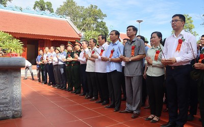 Khánh thành đền thờ anh hùng liệt sĩ tại hồ Kẻ Gỗ