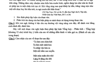 Đánh giá đề thi Văn trường THPT chuyên ĐH Sư phạm