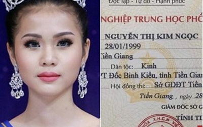 Cận cảnh bằng tốt nghiệp THPT của tân HH Biển Việt Nam toàn cầu 2018