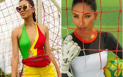 Người đẹp Nguyễn Thị Loan khoe "50 sắc thái" cùng không khí World Cup 2018